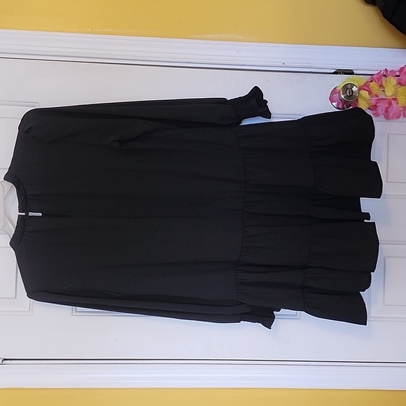 Nine West Black Long Sleeve Swing Dress - Picture 8 of 12